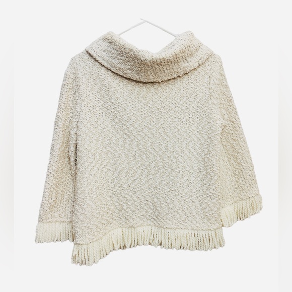 Vince Camuto Fringe Hem Cowl Neck Sweater  Size XS - Picture 3 of 6